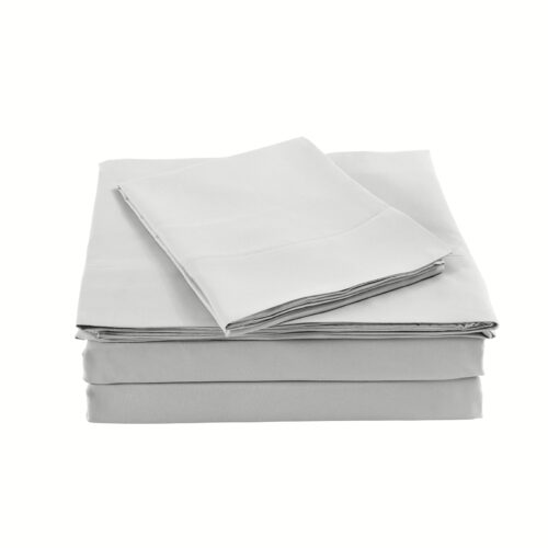 Royal Comfort Blended Bamboo Sheet Set Light Grey  King - Image 3