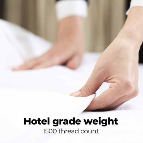 Royal Comfort 1500TC Cotton Rich 3-Piece Bed Sheets Set White DOUBLE - Image 6