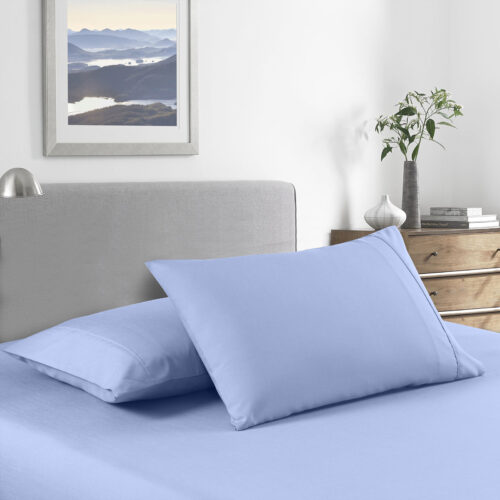 Royal Comfort Bamboo Cooling 2000TC Sheet Set King Light Blue - Image 2