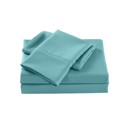 Royal Comfort Bamboo Cooling 2000TC Sheet Set King Aqua - Image 3