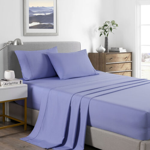 Royal Comfort Bamboo Cooling 2000TC Sheet Set  King Mid Blue