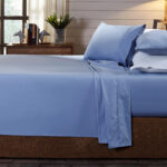 Royal Comfort 250TC 100% Organic Cotton 4-Piece Sheet Set Double Indigo