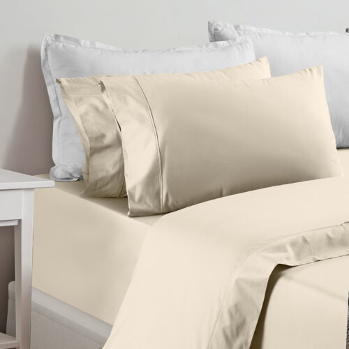Renee Taylor 1500TC Cotton Blend Bed Sheets Set King Ivory
