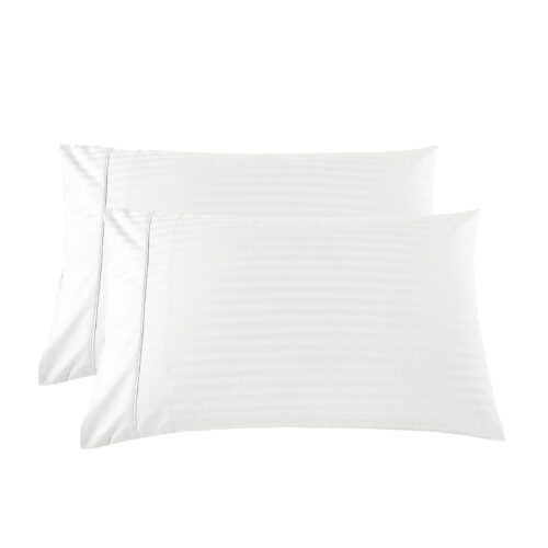 KENSINGTON 1200TC COTTON SHEET SET IN STRIPE KING WHITE - Image 6