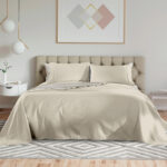 KENSINGTON 1200TC COTTON SHEET SET IN STRIPE KING SAND