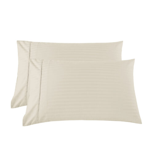 KENSINGTON 1200TC COTTON SHEET SET IN STRIPE KING SAND - Image 6