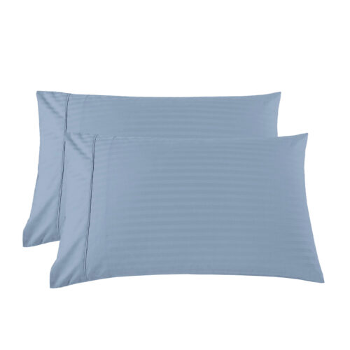 KENSINGTON 1200TC COTTON SHEET SET IN STRIPE KING CHAMBRAY (BLUE) - Image 6