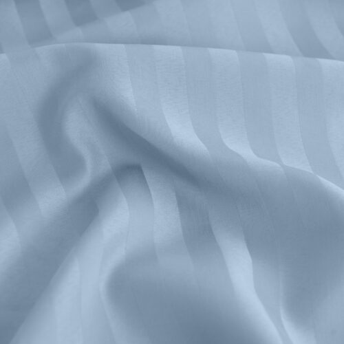 KENSINGTON 1200TC COTTON SHEET SET IN STRIPE KING CHAMBRAY (BLUE) - Image 7