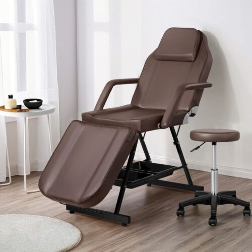 Zenses Massage Table Adjustable Salon Bed Chair 3-Fold Brown - Image 7