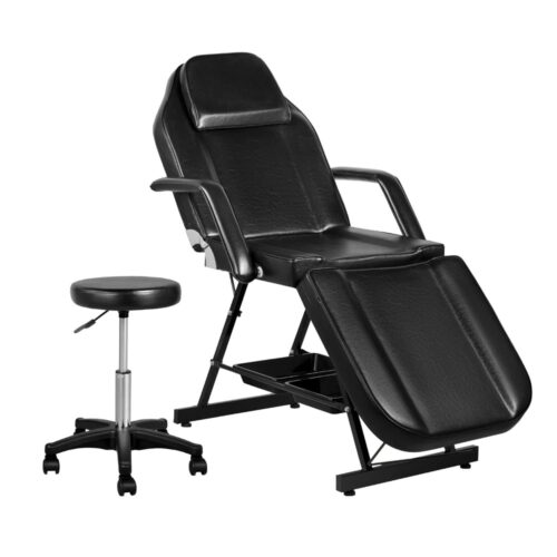 Zenses Massage Table Adjustable Salon Bed Chair 3-Fold Black - Image 3