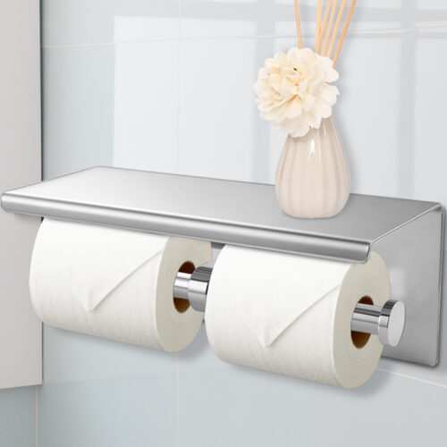 Toilet Paper Holder Double Roll Stainless - Image 7