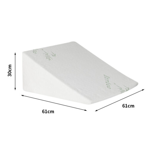 DreamZ Bedding Wedge Pillow Memory Foam White 30 - Image 3