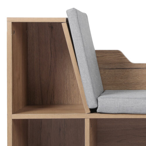Levede Kids Bookcase Toys Box Shelf Brown - Image 4