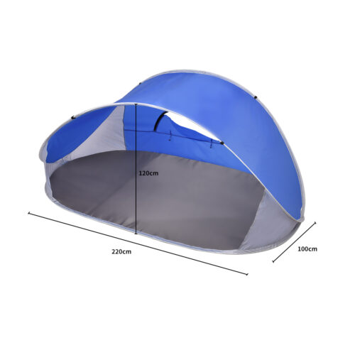 Mountview Pop Up Tent Camping Beach Blue - Image 3