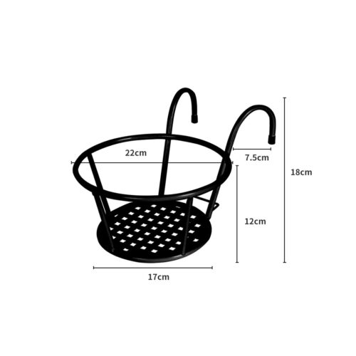Levede 1x Flower Holder Plant Stand Black - Image 3