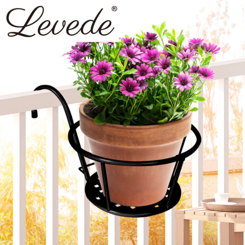Levede 1x Flower Holder Plant Stand Black - Image 7