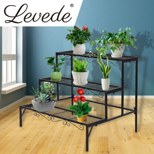 Levede Plant Stand 3 Tier Rectangle - Image 7
