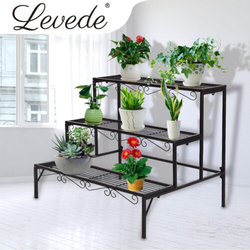 Levede Plant Stand 3 Tier Rectangle - Image 8