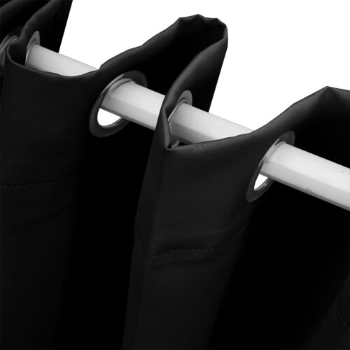 2x Blockout Curtains Panels 3 Layers Black - Image 4