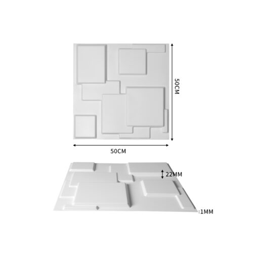 12Pcs 3D Wall Panels 50x50cm DIY Waterproof - Image 3