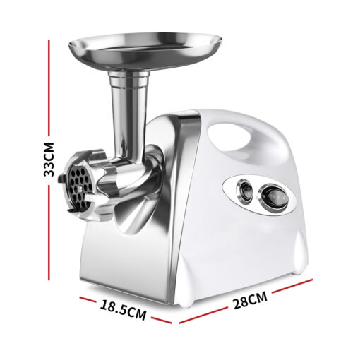 800W Electric Meat Grinder Mincer Sausage White - Image 3