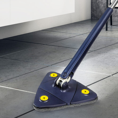 Cleanflo Cleaning Mop Dry Wet Triangle 360° Rotatable Adjustable Head 5 Pads - Image 7