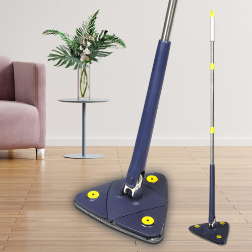 Cleanflo Cleaning Mop Dry Wet Triangle 360° Rotatable Adjustable Head 5 Pads - Image 8