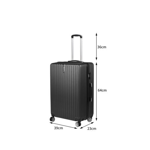 Slimbridge 24" Inch Luggage Suitcase Black 24 inch - Image 3
