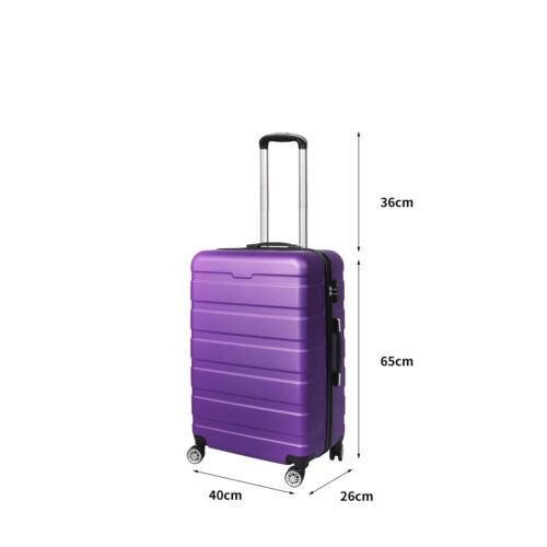 Slimbridge 24" Luggage Case Suitcase Purple 24 inch - Image 3