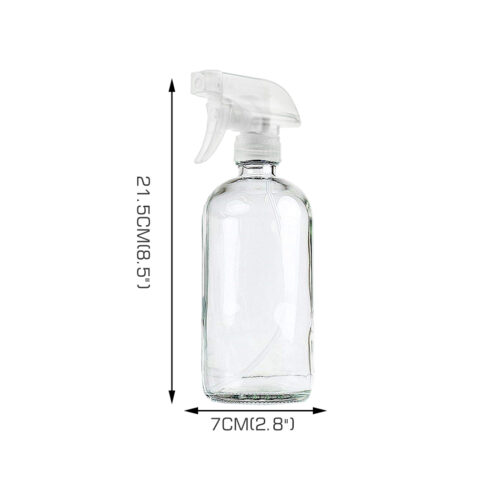 4x 500ml Clear Glass Spray Bottles Trigger - Image 3