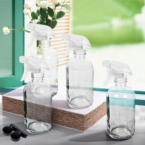 4x 500ml Clear Glass Spray Bottles Trigger - Image 8