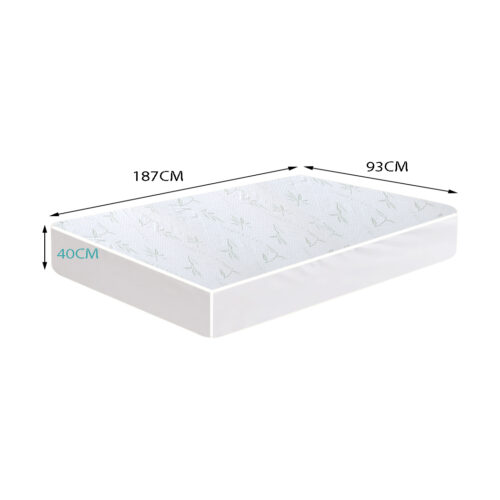 DreamZ Single Size Bed Bamboo Mattress Protector Fully Fitted Waterproof - Image 3