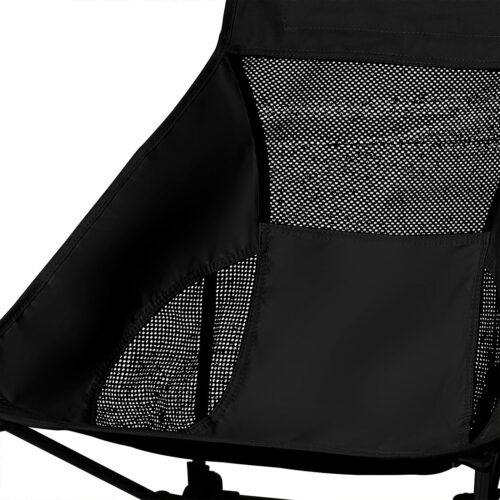 Levede Camping Chair Folding Outdoor Large Black - Image 5