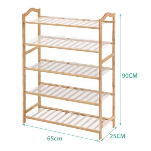 Levede Bamboo Shoe Rack Storage Wooden - Image 3