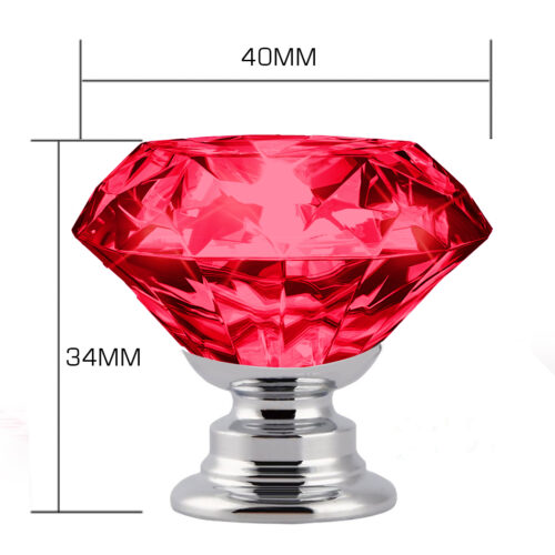 16 Pcs Red Crystal Knobs Diamond 40mm Large Red - Image 4