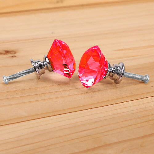 16 Pcs Red Crystal Knobs Diamond 40mm Large Red - Image 7