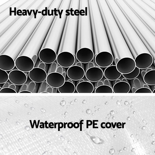 Instahut Carports 3x6m Carport Kits Steel Shelter Gazebo Canopy Garage Portable Garden Shed - Image 5