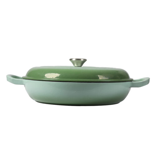 TOQUE 3.5L Enamel Dutch Oven Pan in Green Colour - Image 2