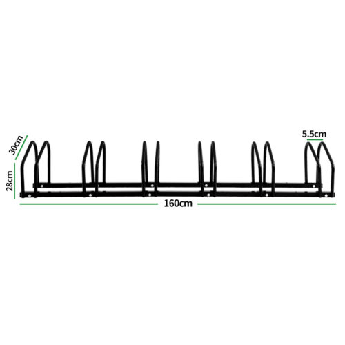 6 Bikes Stand Bicycle Bike Rack Floor - Image 3