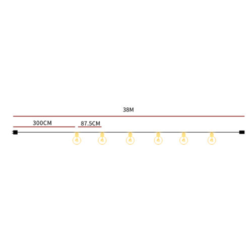Festoon String Lights Kits Wedding Party 38M - Image 3