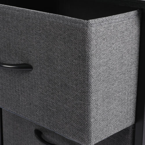 Levede Chest of 5 Drawers Storage Cabinet Dark Grey - Image 5
