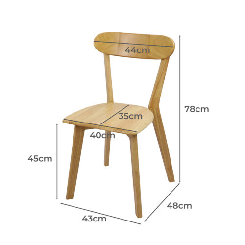 Levede 2x Dining Chairs Wooden Kitchen Chair - Image 3