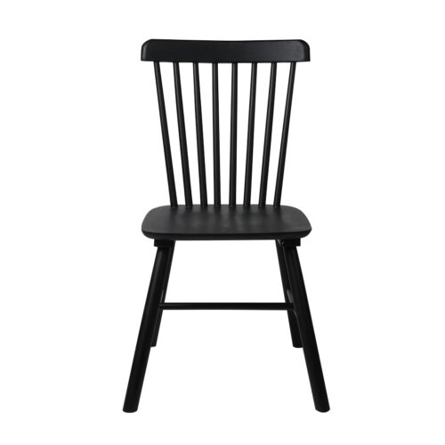 Levede 2x Dining Chairs Kitchen Winsor Black - Image 2