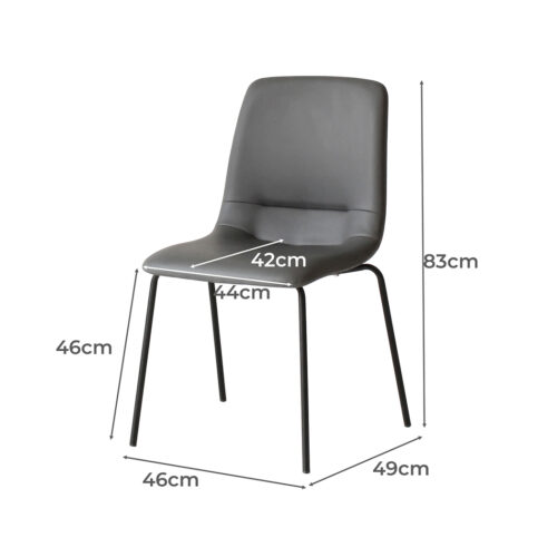 Levede Stackable Dining Chairs Kitchen Grey - Image 3