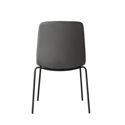 Levede Stackable Dining Chairs Kitchen Grey - Image 4
