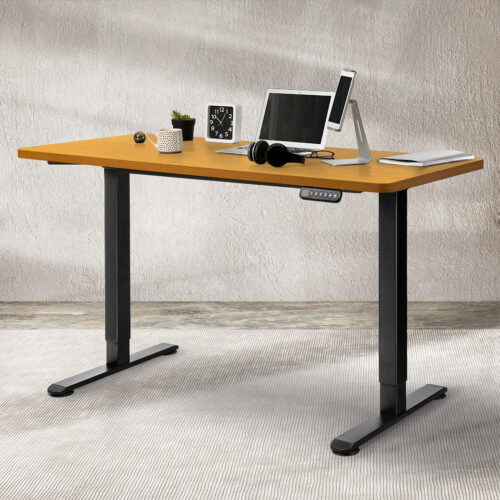Levede Desktop For Motorised Adjustable Nature 120X60CM Natural - Image 7