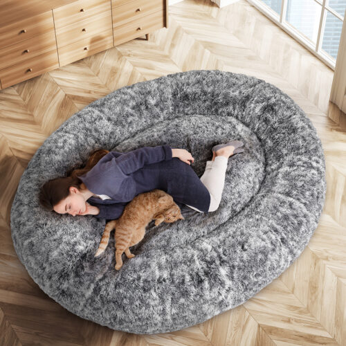 TheNapBed Memory Foam Pet Bed Grey Charcoal - Image 7