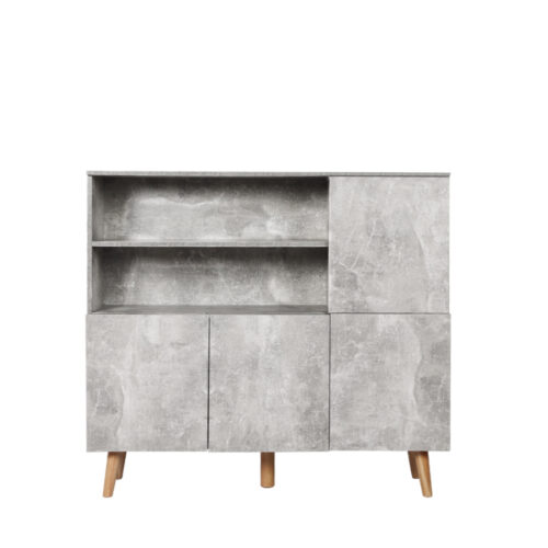 Levede Buffet Sideboard Storage Cabinet Grey - Image 2