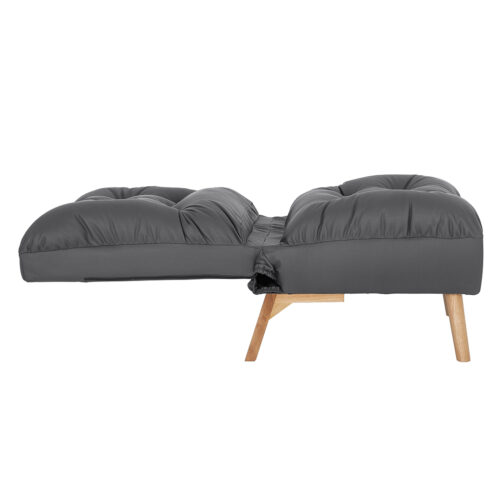 Levede Accent Chair Sofa Recliner Adjustable Grey - Image 4