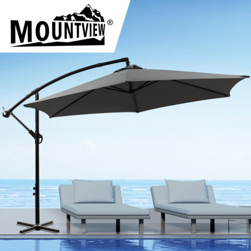 Mountview 3M Outdoor Umbrella Cantilever Grey Without Base - Image 8